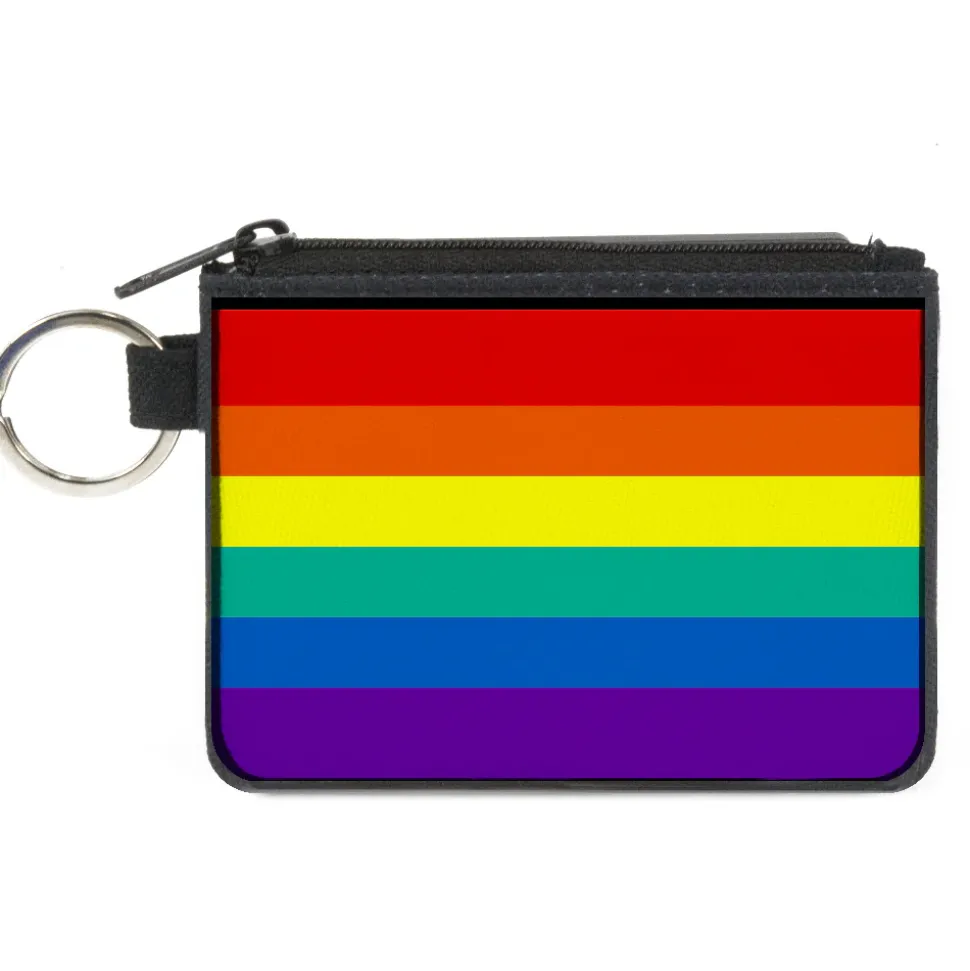 Canvas Zipper Wallet - MINI X-SMALL - Rainbow Print
