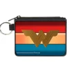 Canvas Zipper Wallet - MINI X-SMALL - Wonder Woman 2017 Icon Stripe Red Golds Blue