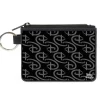 Canvas Zipper Wallet - MINI X-SMALL - Disney Signature D Logo Monogram Black Gray