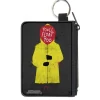 Canvas Zipper Wallet - MINI X-SMALL - It Georgie Raincoat Balloon YOU'LL FLOAT TOO Pose Gray