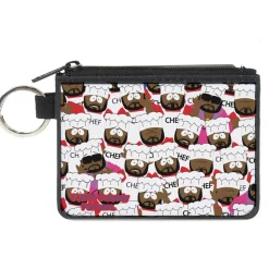 Canvas Zipper Wallet - MINI X-SMALL - South Park Chef Expressions Stacked