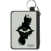 Canvas Zipper Wallet - MINI X-SMALL - The Batman Movie Batman and Riddler Poses and Logos Cityscape Grays Black Green