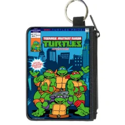 Canvas Zipper Wallet - MINI X-SMALL - TMNT Adventure Series No.21 Comic Book Cover Pose Blues