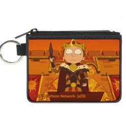 Canvas Zipper Wallet - MINI X-SMALL - Rick and Morty King Mortaniel Sword Scene