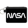 Canvas Zipper Wallet - MINI X-SMALL - NASA Text Black White