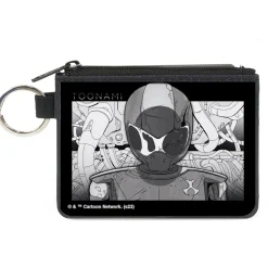 Canvas Zipper Wallet - MINI X-SMALL - TOONAMI Robot TOM Sketch Pose Black/Grays
