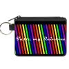Canvas Zipper Wallet - MINI X-SMALL - TASTE MY RAINBOW Black/Multi Color