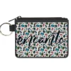 Canvas Zipper Wallet - MINI X-SMALL - ENCANTO Script Logo White