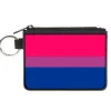 Canvas Zipper Wallet - MINI X-SMALL - Flag Bisexual Pink Purple Blue
