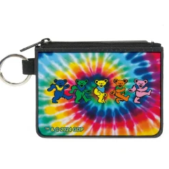 Canvas Zipper Wallet - MINI X-SMALL - Grateful Dead Dancing Bears Swirl Multi Color