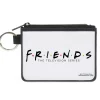 Canvas Zipper Wallet - MINI X-SMALL - FRIENDS-THE TELEVISION SERIES Logo White Black Multi Color