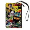 Canvas Zipper Wallet - SMALL - Retro Batman 6-Comic Book Covers Stacked