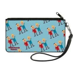 Canvas Zipper Wallet - SMALL - South Park Terrance and Phillip Hugging Pose Blue
