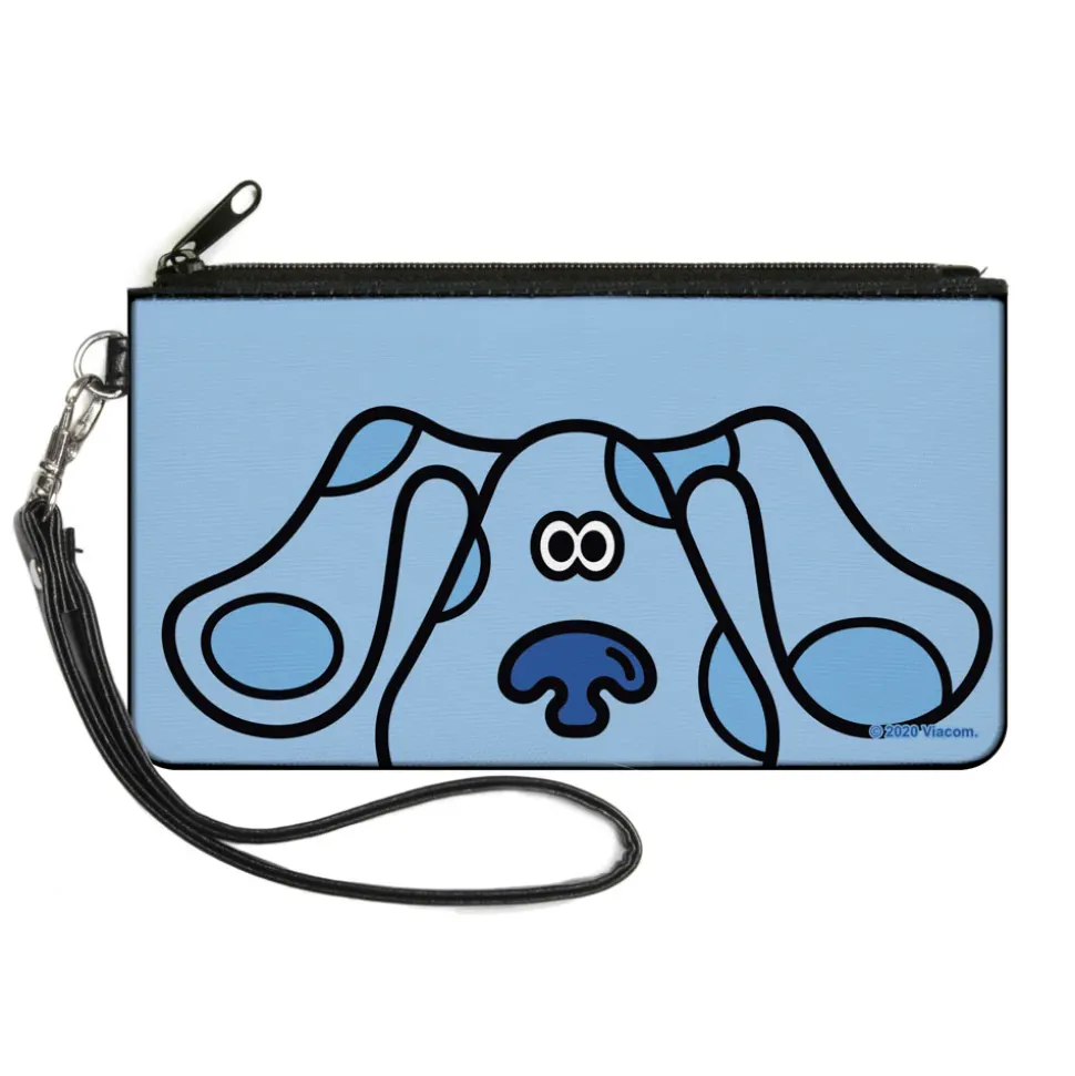 Canvas Zipper Wallet - SMALL - Blue's Clues Blue Face Blues