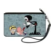 Canvas Zipper Wallet - SMALL - The Grim Adventures of Billy & Mandy Group Pose and Grim Sketches Gray