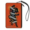 Canvas Zipper Wallet - SMALL - Harry Potter GRYFFINDOR Lion COURAGE DETERMINATION BRAVERY Tattoo Orange