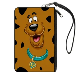 Canvas Zipper Wallet - SMALL - Scooby Doo Smiling Face Spots Brown Black