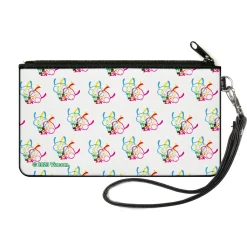 Canvas Zipper Wallet - SMALL - Invader Zim Triple GIR Pose Stack White/Multi Color