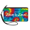 Canvas Zipper Wallet - SMALL - LOVE IS LOVE BD Tie Dye White