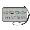 Canvas Zipper Wallet - SMALL - Teenage Mutant Ninja Turtles I ONLY DATE TURTLES Expressions Grays