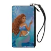 Canvas Zipper Wallet - SMALL - The Little Mermaid Ariel Dinglehopper Fork Pose Blues