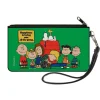Canvas Zipper Wallet - SMALL - Peanuts Gang HAPINESS IS BEING ONE OF THE GANG Group Pose Green