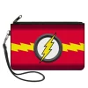Canvas Zipper Wallet - SMALL - The Flash Icon Bolt Stripe Reds Yellow Gray White
