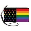 Canvas Zipper Wallet - SMALL - Flag American Pride Rainbow Black