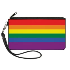 Canvas Zipper Wallet - SMALL - Flag Pride Rainbow