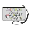 Canvas Zipper Wallet - SMALL - MICKEY'S FRIENDS The Fab Five Faces Gray