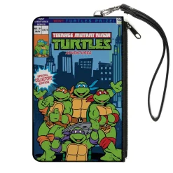 Canvas Zipper Wallet - SMALL - TMNT Adventure Series No.21 Comic Book Cover Pose Blues