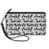 Canvas Zipper Wallet - SMALL - Mickey Mouse Expression Blocks White Black Red