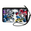 Canvas Zipper Wallet - SMALL - Transformers Decepticon and Autobots Battle Black/White