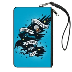 Canvas Zipper Wallet - SMALL - Harry Potter RAVENCLAW Eagle WISDOM LEARNING WIT Tattoo Blue