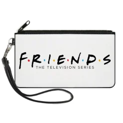 Canvas Zipper Wallet - SMALL - FRIENDS-THE TELEVISION SERIES Logo White Black Multi Color