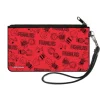 Canvas Zipper Wallet - SMALL - PEANUTS Gang Six Character and Title Logo Collage Red/Black