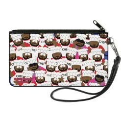 Canvas Zipper Wallet - SMALL - South Park Chef Expressions Stacked