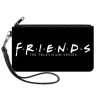 Canvas Zipper Wallet - SMALL - FRIENDS-THE TELEVISION SERIES Logo Black White Multi Color