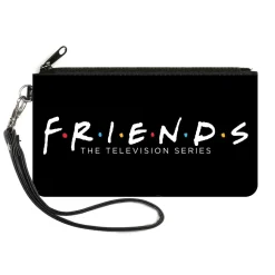 Canvas Zipper Wallet - SMALL - FRIENDS-THE TELEVISION SERIES Logo Black White Multi Color