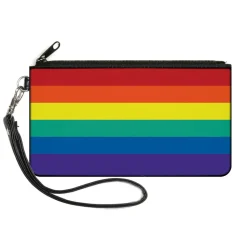 Canvas Zipper Wallet - SMALL - Rainbow Print