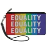 Canvas Zipper Wallet - SMALL - EQUALITY Blocks Rainbow Blue White