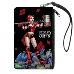Canvas Zipper Wallet - SMALL - HARLEY QUINN Issue #1 Roller Derby Hammer Cover Pose