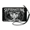 Canvas Zipper Wallet - SMALL - SUPERNATURAL WINCHSTER BROTHERS Eagle Crest Black Gray White