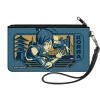 Canvas Zipper Wallet - SMALL - The Legend of Korra Avatar KORRA Bridge Pose and Text Blues