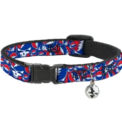 Cat Collar Breakaway - Steal Your Face Stacked Red White Blue