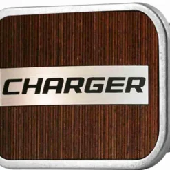 CHARGER Framed Marquetry Black Walnut/Metal - Matte Rock Star Buckle