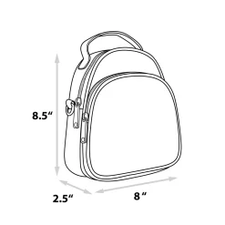 Cheech & Chong Vegan Leather Cross Body Backpack for Men and Women with Adjustable Strap, Faces Debossed Multi Color Tie Dye, Multicolor