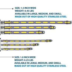 CHEVROLET SUPER SERVICE Logo Full Color Black/Blue/Yellow/White Seatbelt Buckle Collar - CHEVROLET SUPER SERVICE Logo/Stripe Blue/White/Yellow