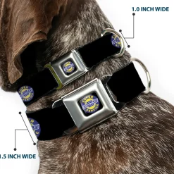 CHEVROLET SUPER SERVICE Logo Full Color Black/Blue/Yellow/White Seatbelt Buckle Collar - CHEVROLET SUPER SERVICE Logo Black/Blue/Yellow/White