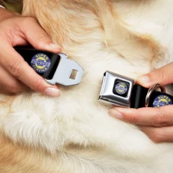 CHEVROLET SUPER SERVICE Logo Full Color Black/Blue/Yellow/White Seatbelt Buckle Collar - CHEVROLET SUPER SERVICE Logo Black/Blue/Yellow/White